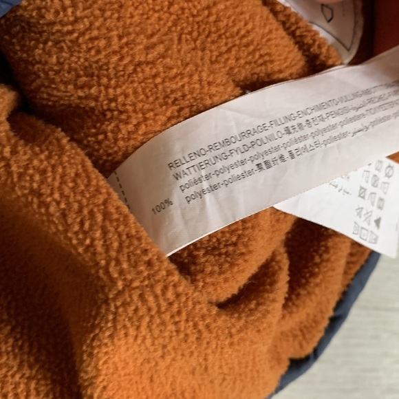 Zara boys puffer coat winter navy blue hooded pocket size 4/5Y - Picture 4 of 9